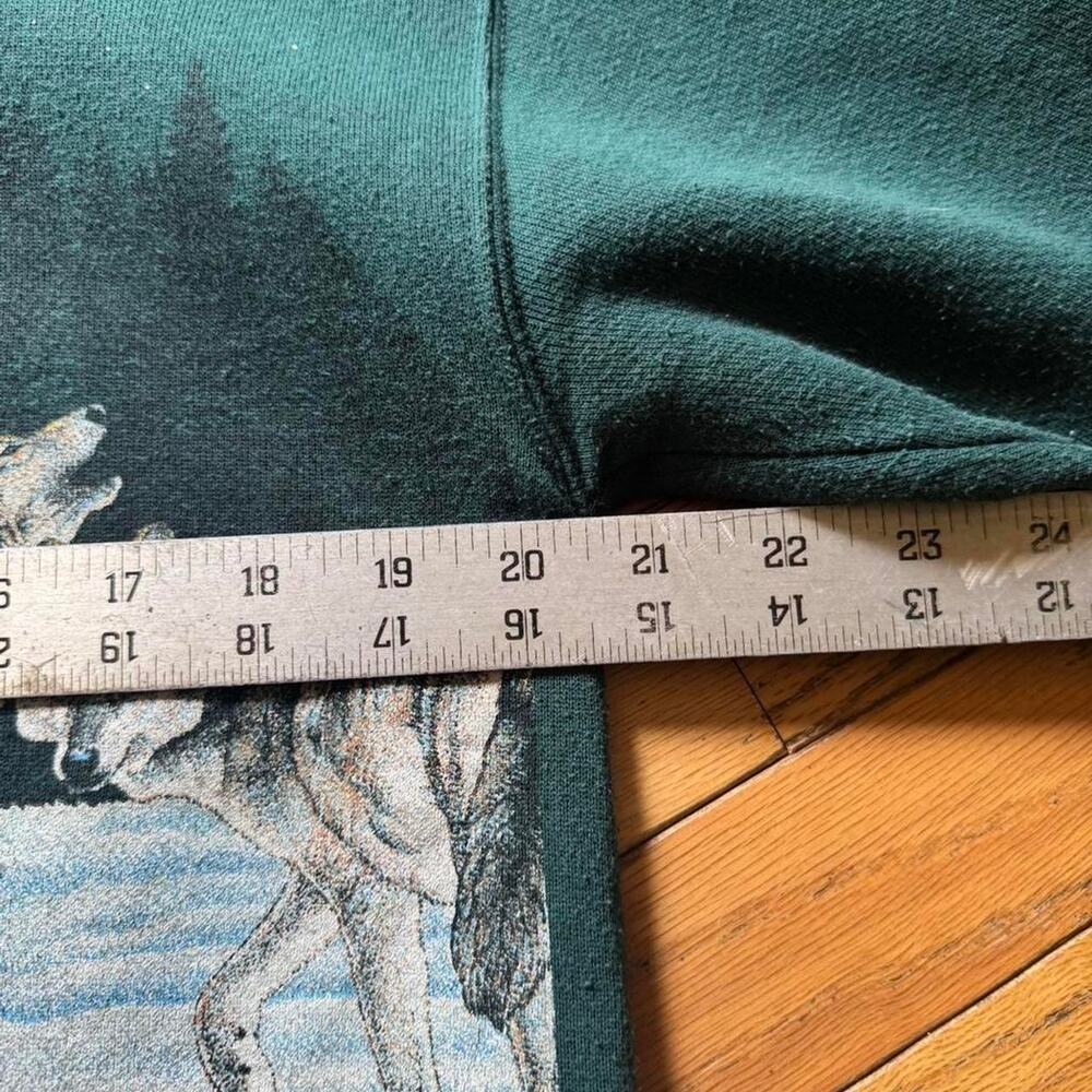Signal Sports Forest Wolf Graphic Crewneck Sweatshirt - Dark Green - Picture 7 of 8
